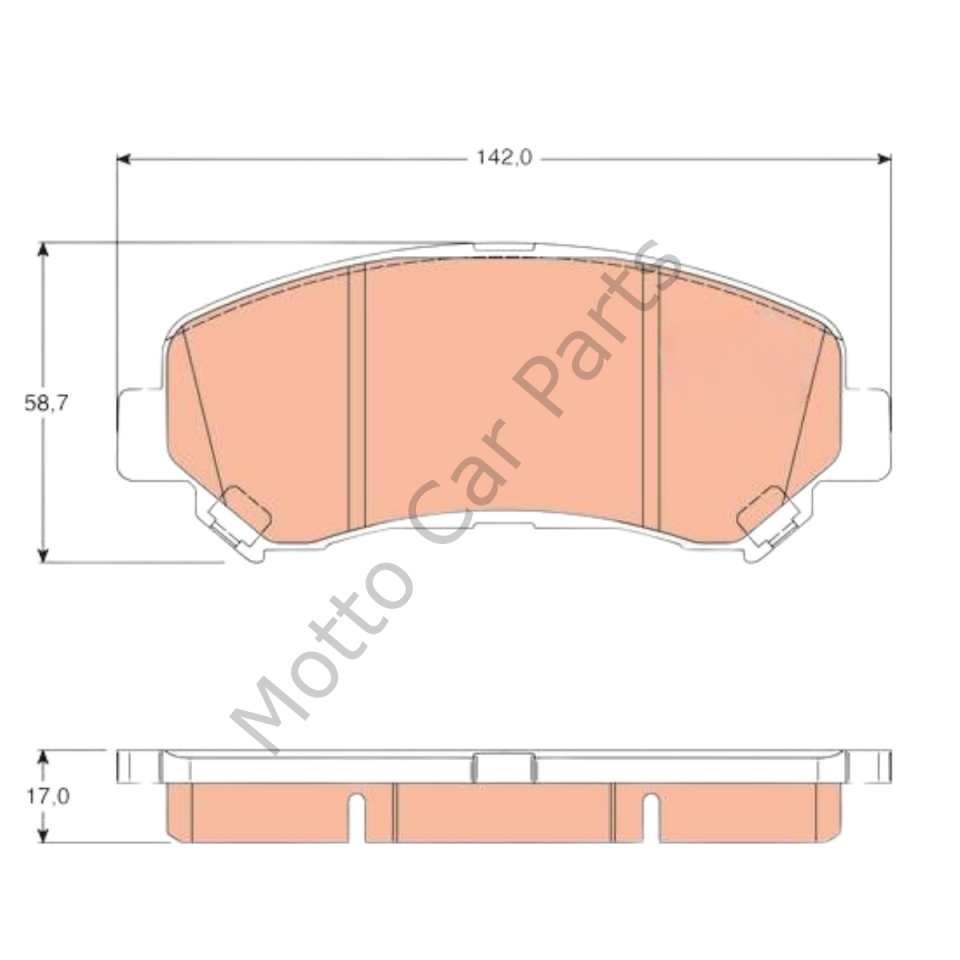 TRW Ön Balata GDB 3467 / Ön Balata / Qashqaı J10 Ön Fren Balatası  / X-Trail Ön Fren Balatası / Koleos Ön Fren Balatası